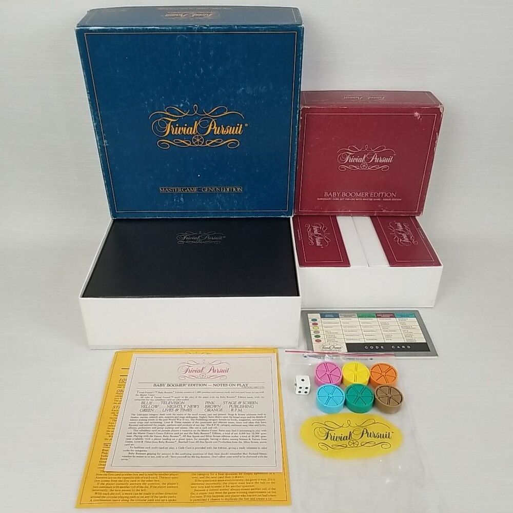 1981 Trivial Pursuit Master Game Genus Edition & Baby Boomer Edition Card Set